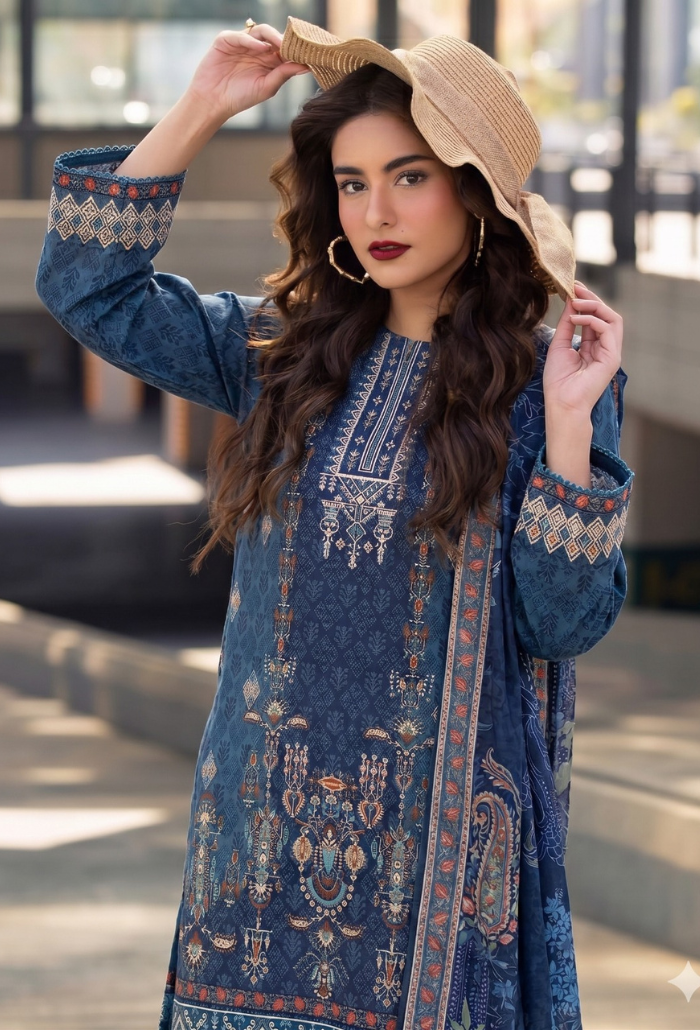 Saira Bano - D07 Lawn Pakistani Summer Dresses - Humdum - 2