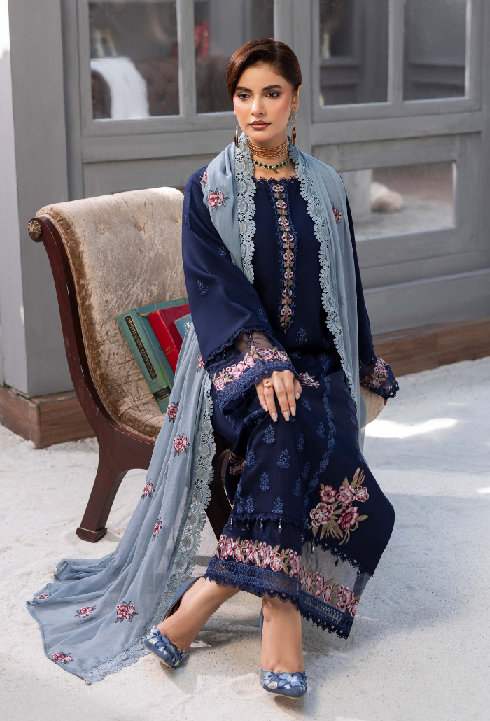 Fareeha - D08 Chiffon Pakistani Winter Dresses - Humdum - 4