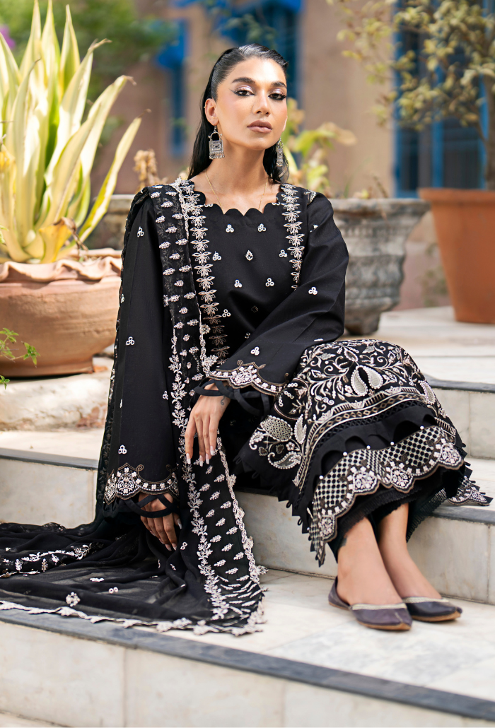 Selin - D05 Chiffon Pakistani Summer Dresses - Humdum - 4