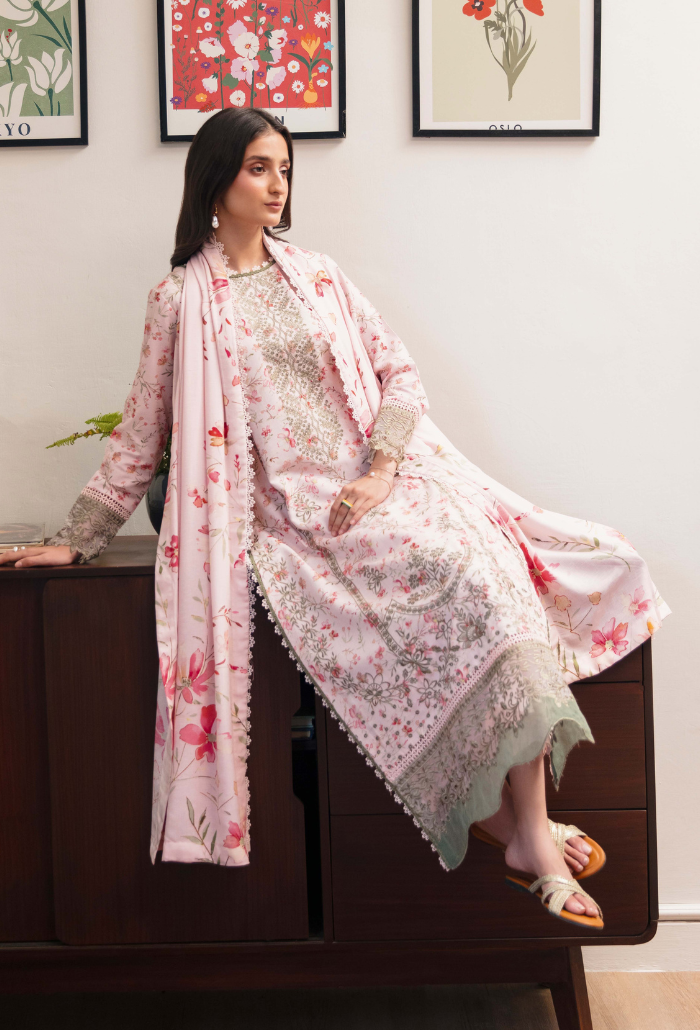LAIBA - D08 Organza Pakistani Winter Dresses - Humdum - 4