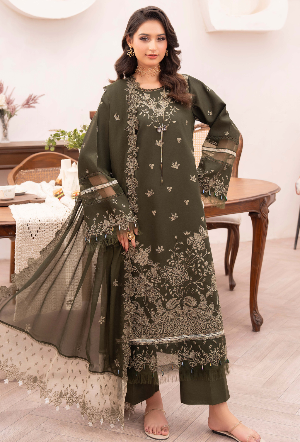 NAYAB - D08 Chiffon Pakistani Summer Dresses - Humdum - 3