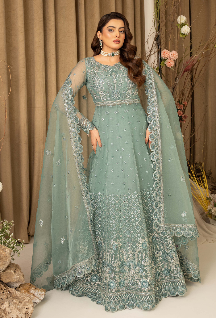 HOC - D10 Raw Silk Pakistani Formal Dresses - Humdum - 1
