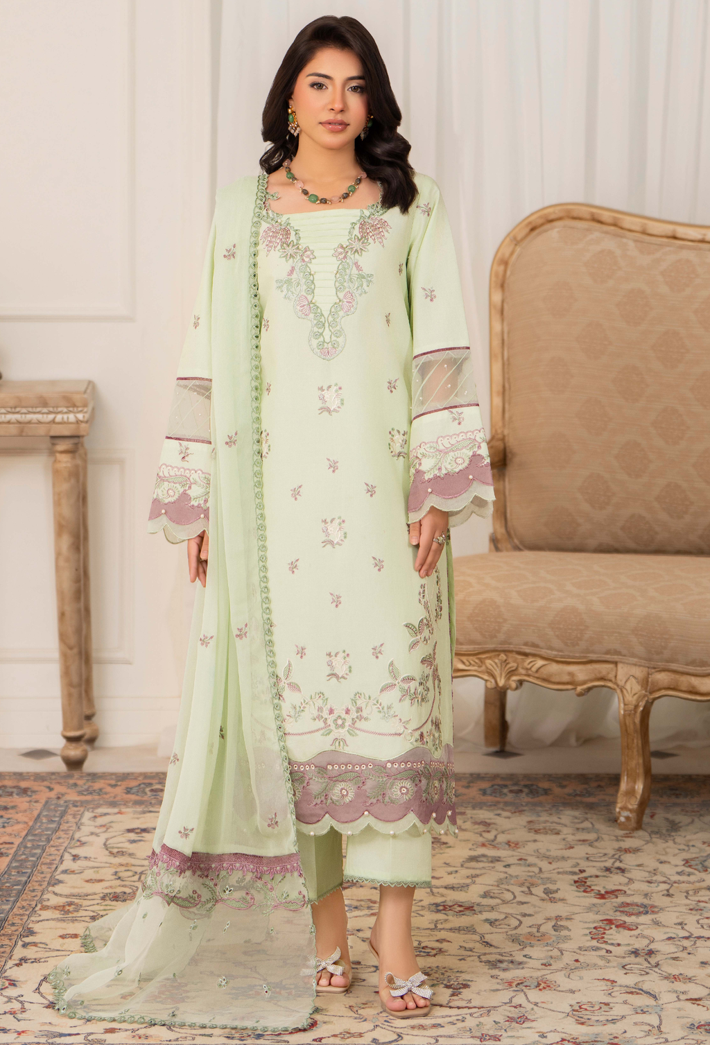 Nyra - D09 Chiffon Pakistani Summer Dresses - Humdum - 1