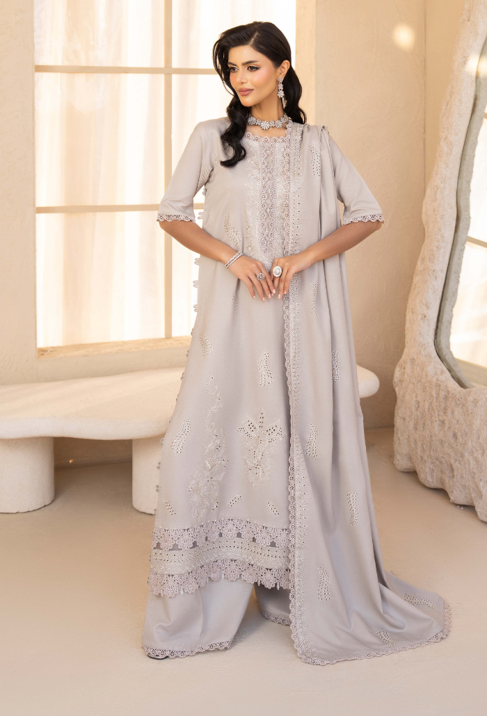 Jugnu By Humdum - D09 Premium Fabric Pakistani Winter Dresses - Humdum - 1
