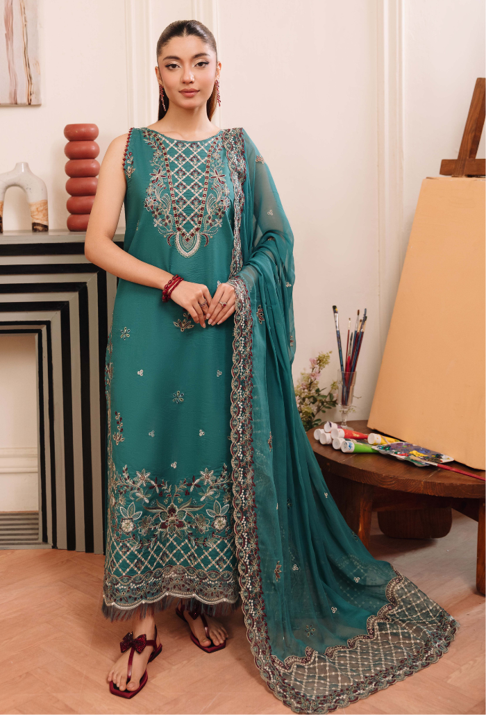Mirha'2 - D06 Organza Pakistani Summer Dresses - Humdum - 1