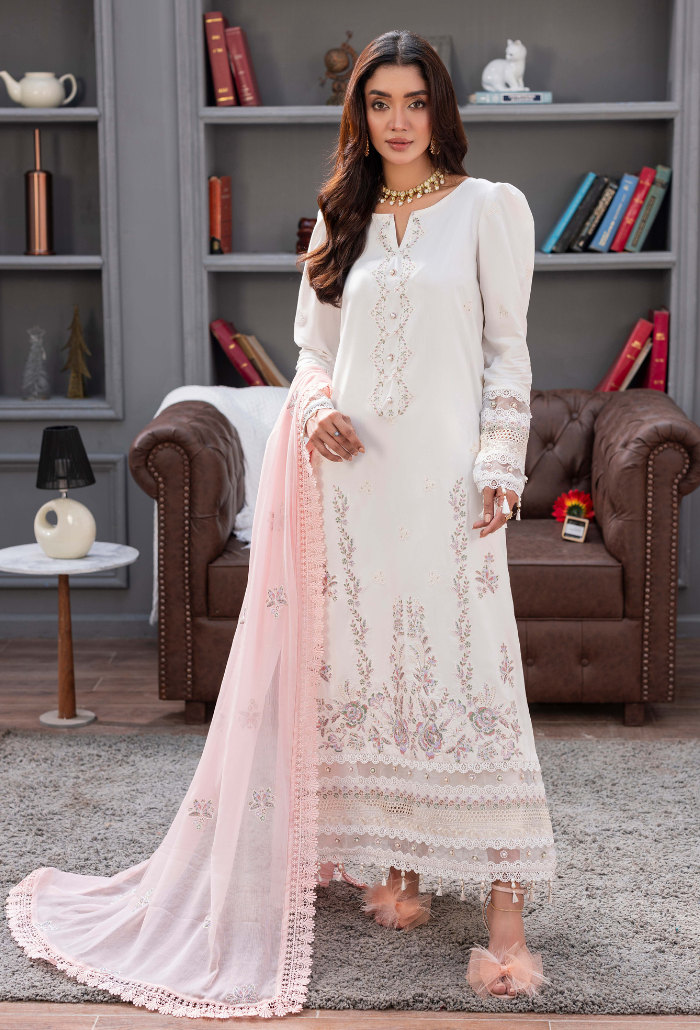 Fareeha - D03 Chiffon Pakistani Winter Dresses - Humdum - 1