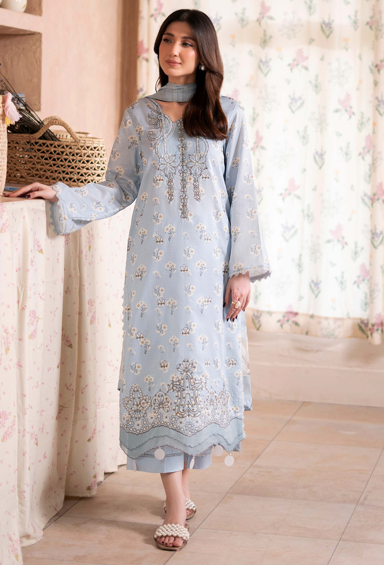 Kanwal - D02 Chiffon Pakistani Summer Dresses - Humdum - 1