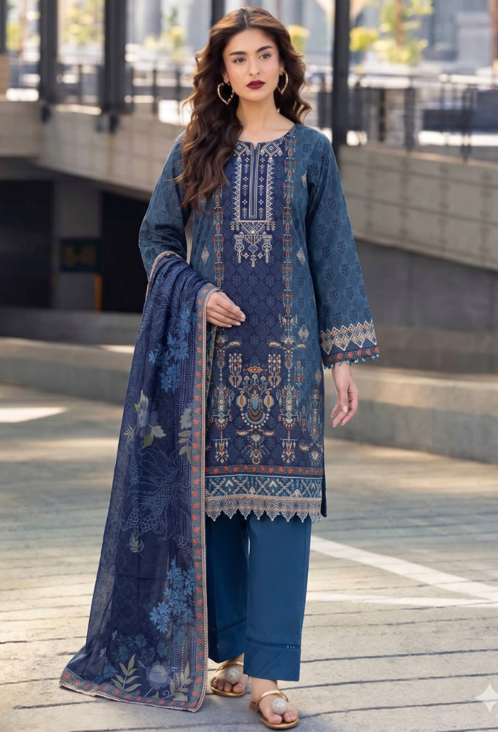 Saira Bano - D07 Lawn Pakistani Summer Dresses - Humdum - 1