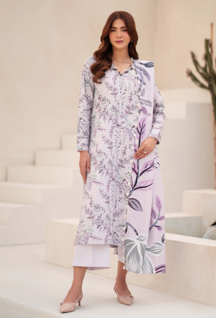 La vie - D04 Khaddar Pakistani Winter Dresses - Humdum - 1