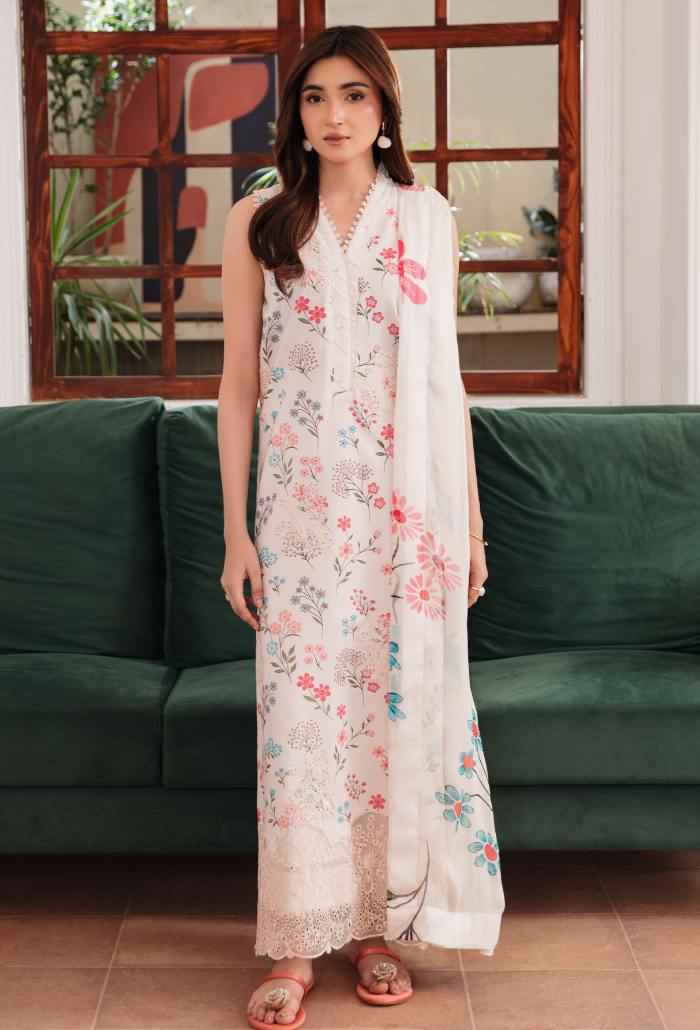 Summer Breeze'3 - D09 Organza Pakistani Summer Dresses - Humdum - 1
