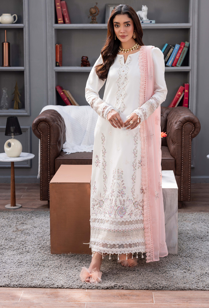 Fareeha - D03 Chiffon Pakistani Winter Dresses - Humdum - 2