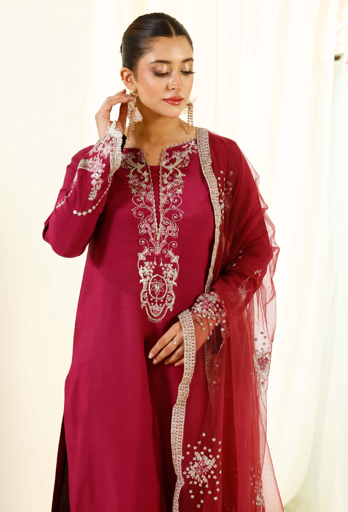 Rabt - D05 Raw Silk Pakistani Formal Dresses - Humdum - 5