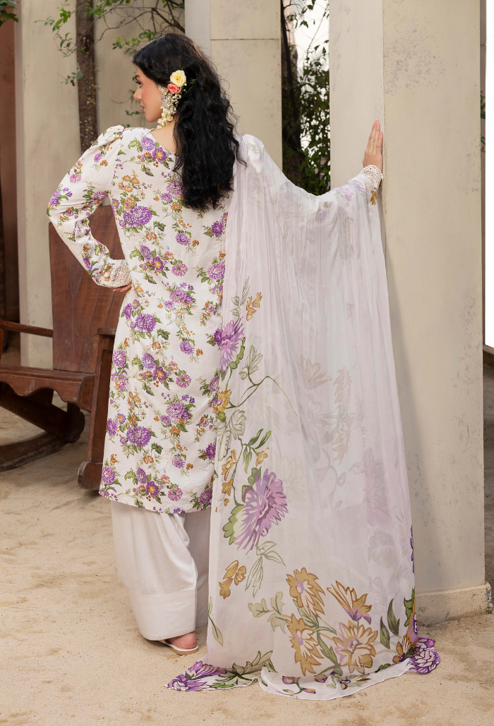 Zaiba - D10 Chiffon Pakistani Winter Dresses - Humdum - 2