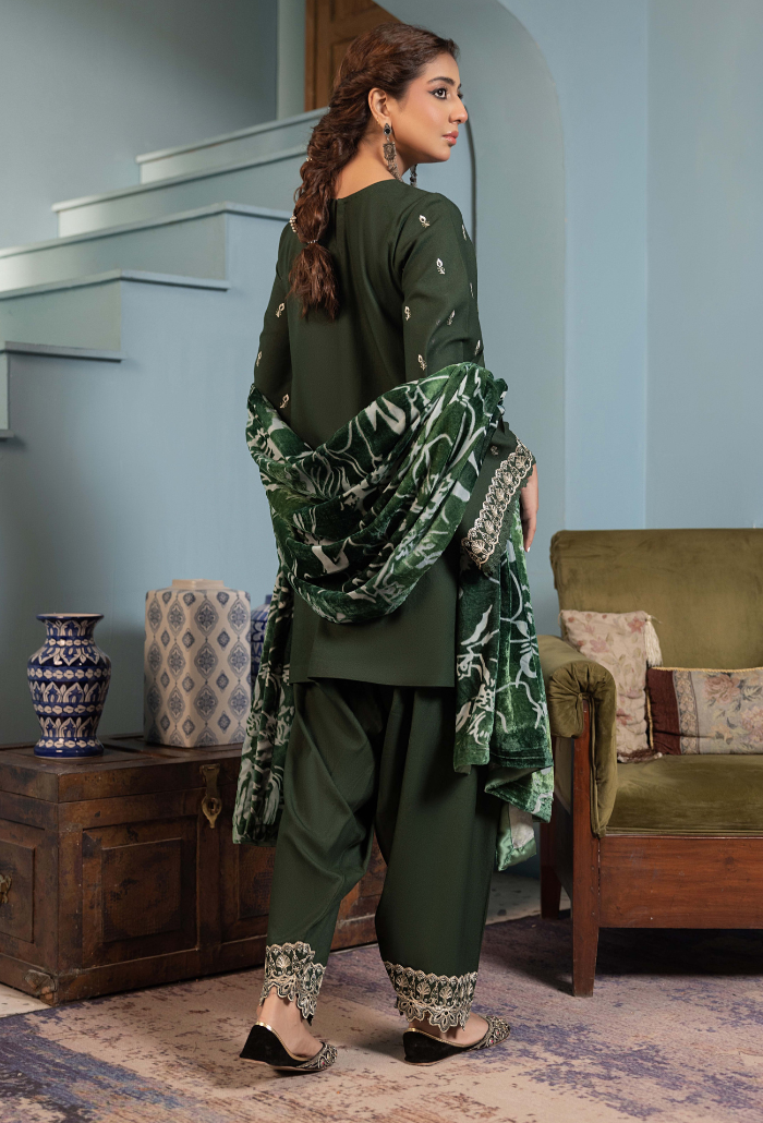 ZOUQ - D09 Premium Fabric Pakistani Winter Dresses - Humdum - 2
