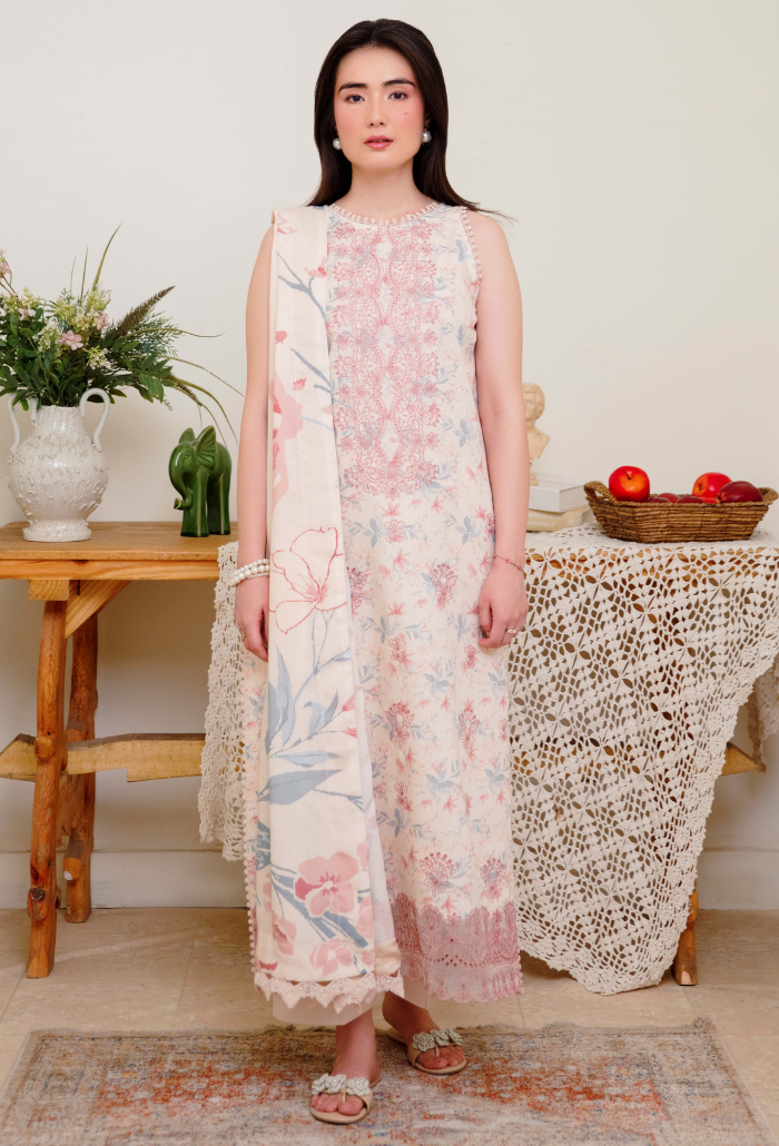 LAYLA - D08 Organza Pakistani Winter Dresses - Humdum - 1