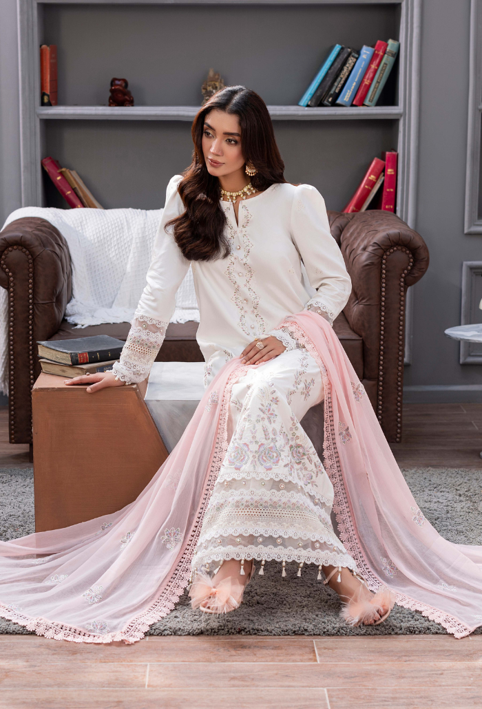 Fareeha - D03 Chiffon Pakistani Winter Dresses - Humdum - 4