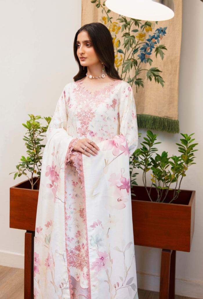 LAIBA - D06 Organza Pakistani Winter Dresses - Humdum - 4