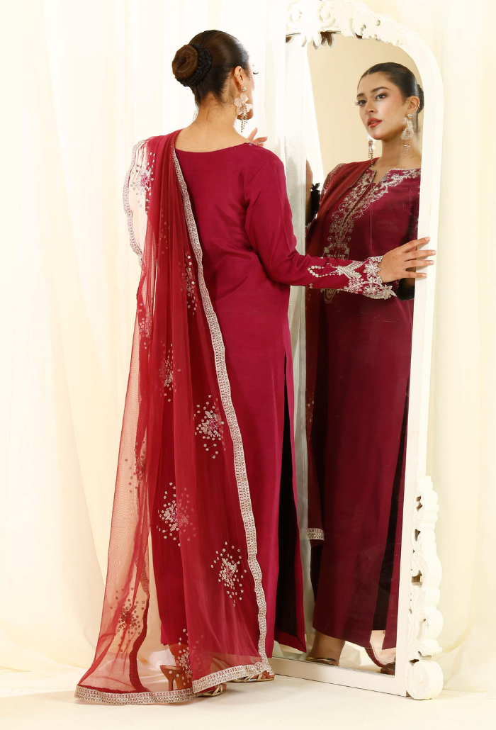 Rabt - D05 Raw Silk Pakistani Formal Dresses - Humdum - 3