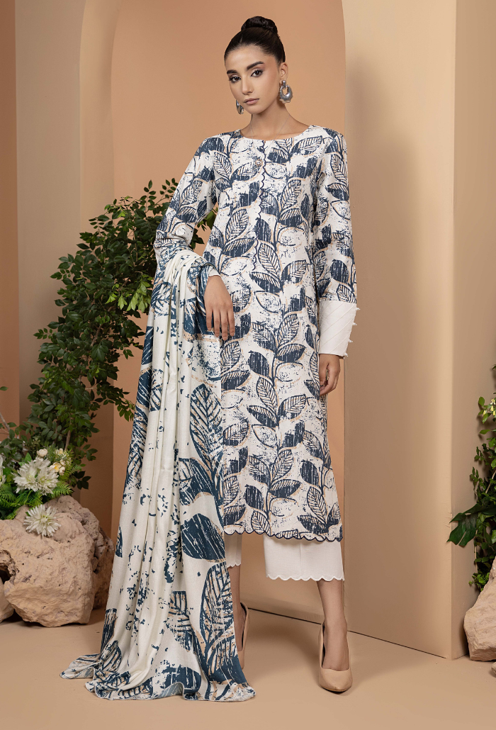 Zara - D06 Khaddar Pakistani Winter Dresses - Humdum - 3