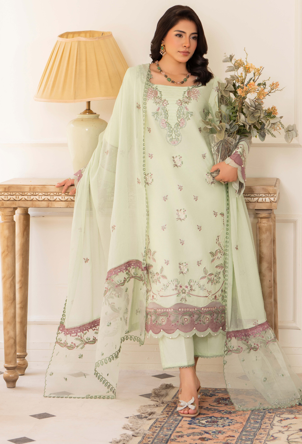 Nyra - D09 Chiffon Pakistani Summer Dresses - Humdum - 3