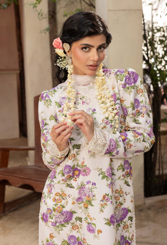 Zaiba - D10 Chiffon Pakistani Winter Dresses - Humdum - 4