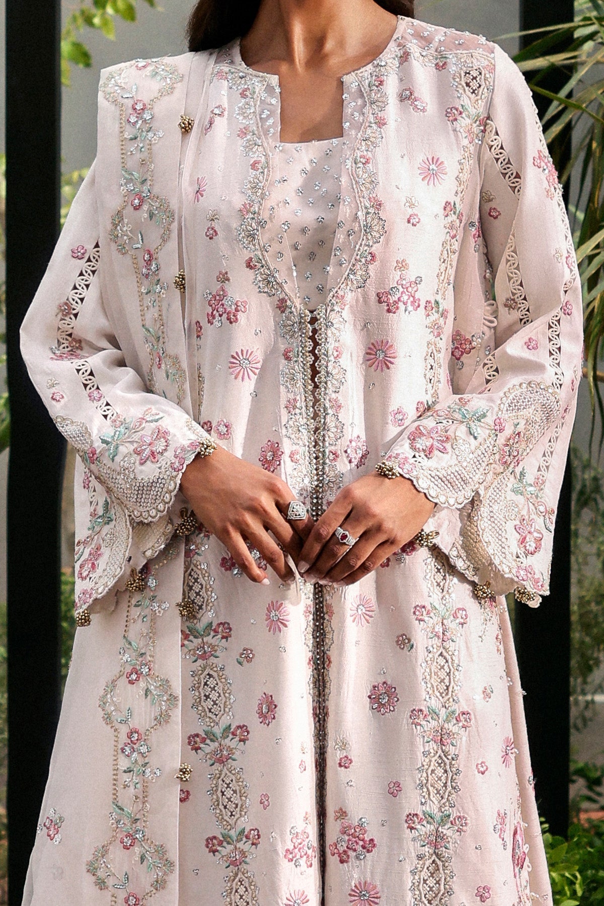 Rue Raw Silk Pakistani Formal Dresses - Afrozeh - 3
