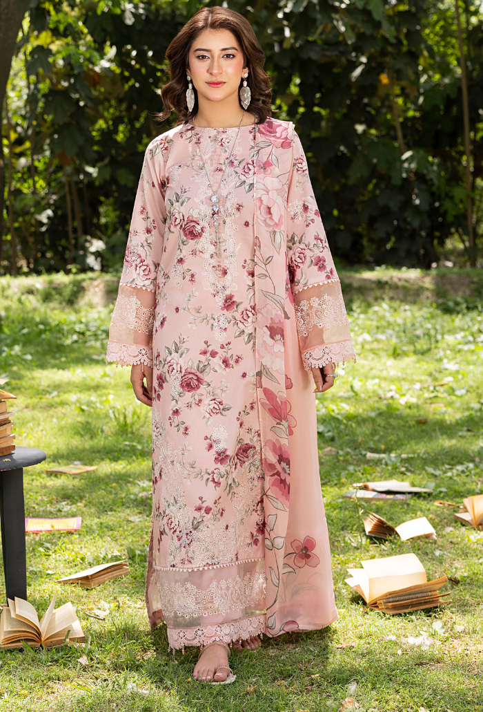 Koel-D10 Chiffon Pakistani Summer Dresses - Humdum - 3