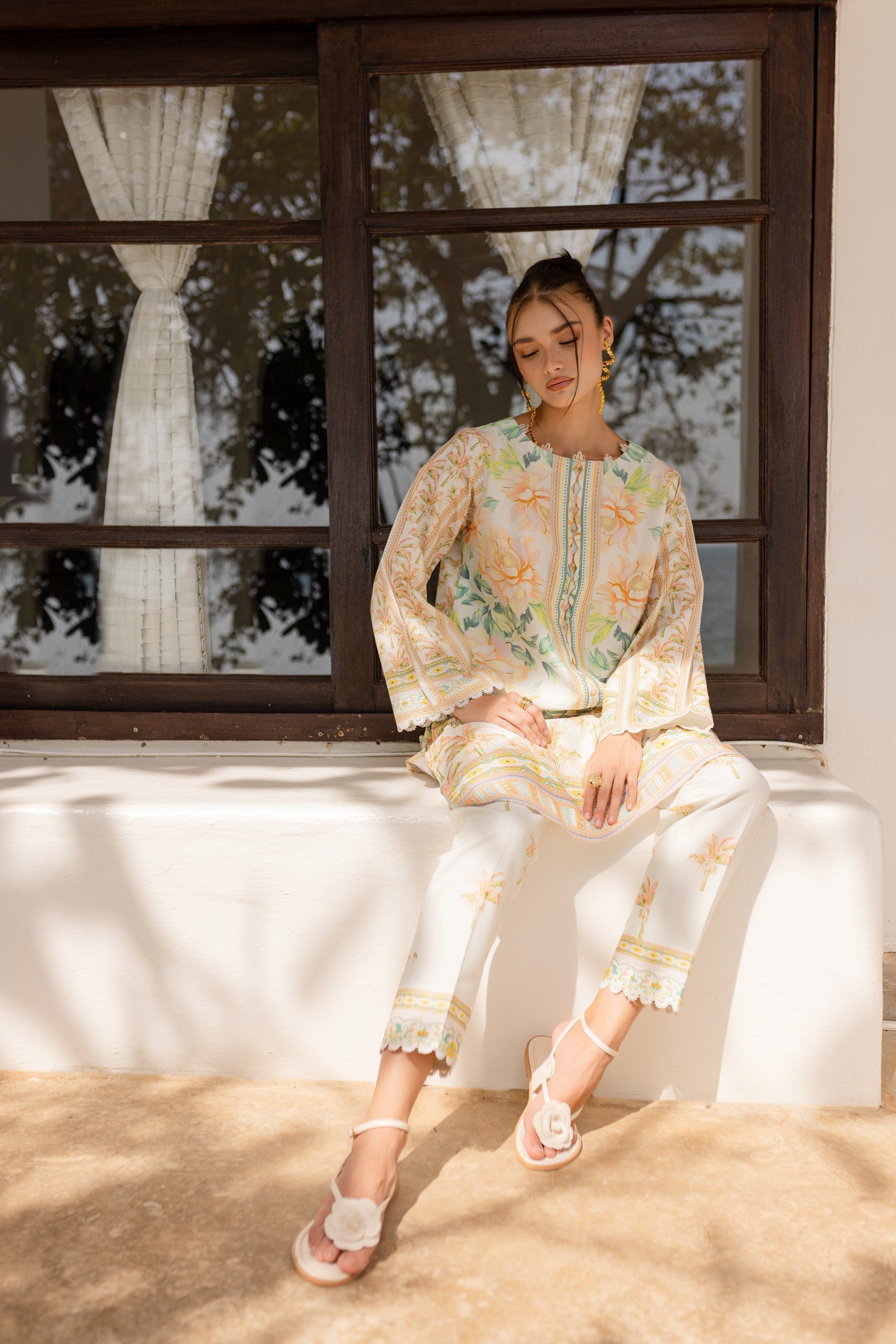 ZAYEN AC-04 Cotton Pakistani Summer Dresses - aabyaan - 4