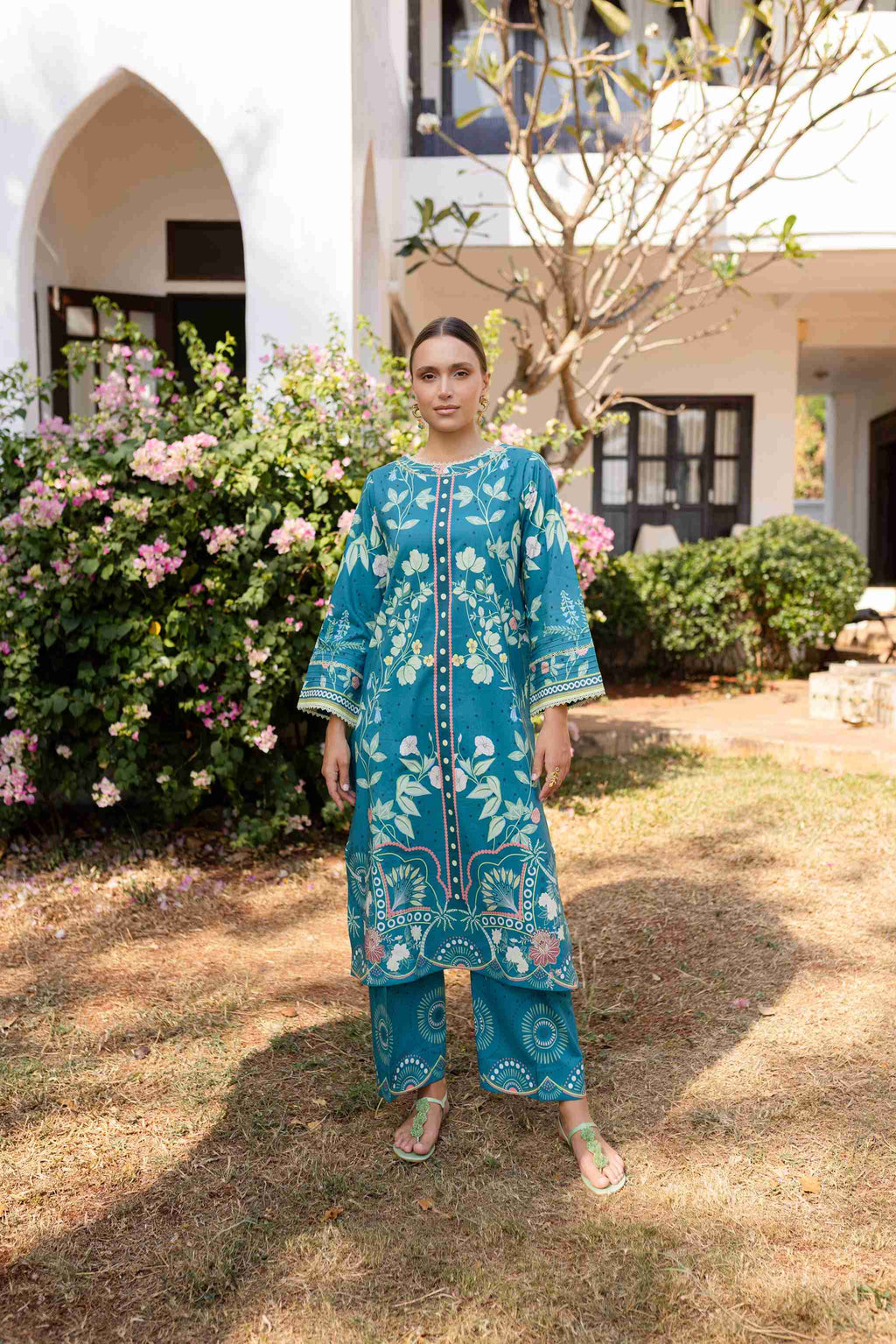 AZIN AC-02 Cotton Pakistani Summer Dresses - aabyaan - 1