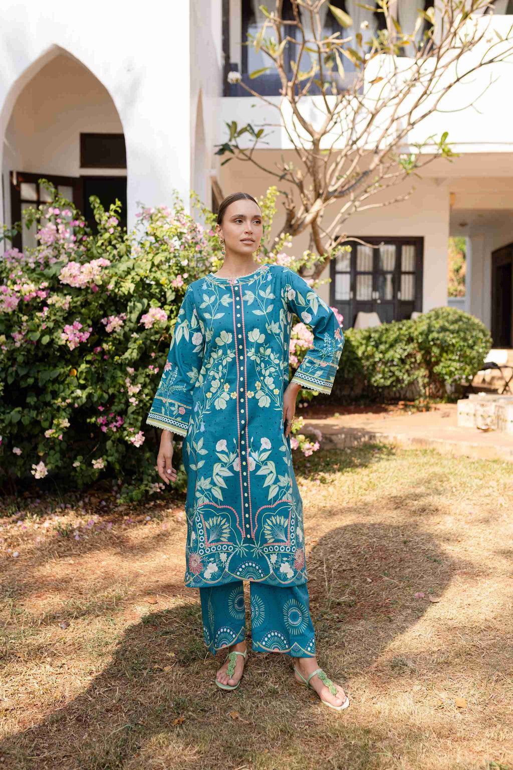 AZIN AC-02 Cotton Pakistani Summer Dresses - aabyaan - 3