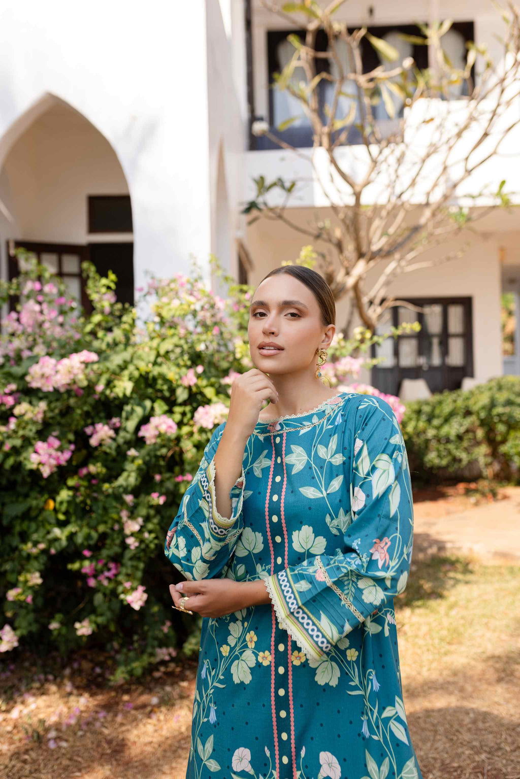 AZIN AC-02 Cotton Pakistani Summer Dresses - aabyaan - 4