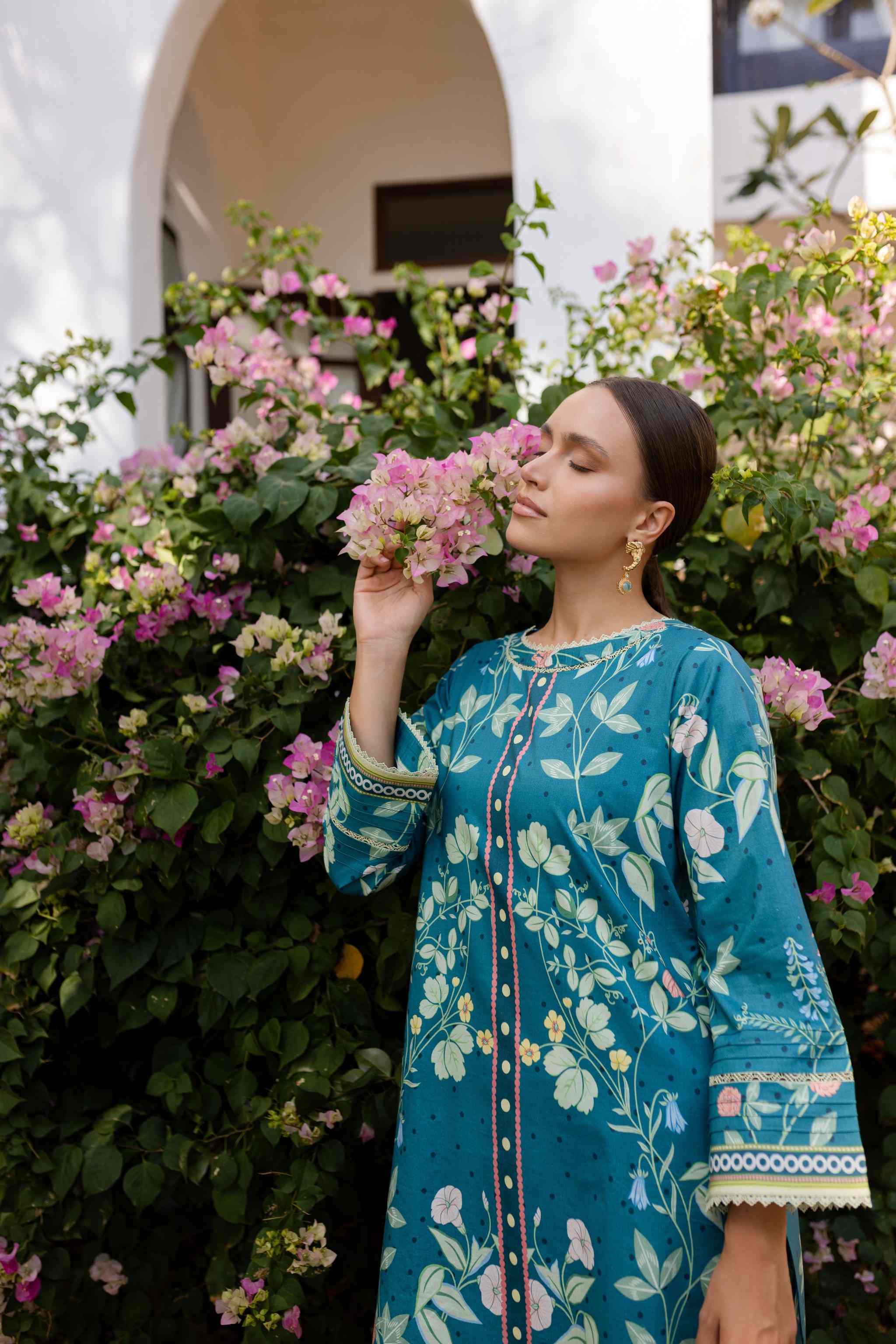 AZIN AC-02 Cotton Pakistani Summer Dresses - aabyaan - 5