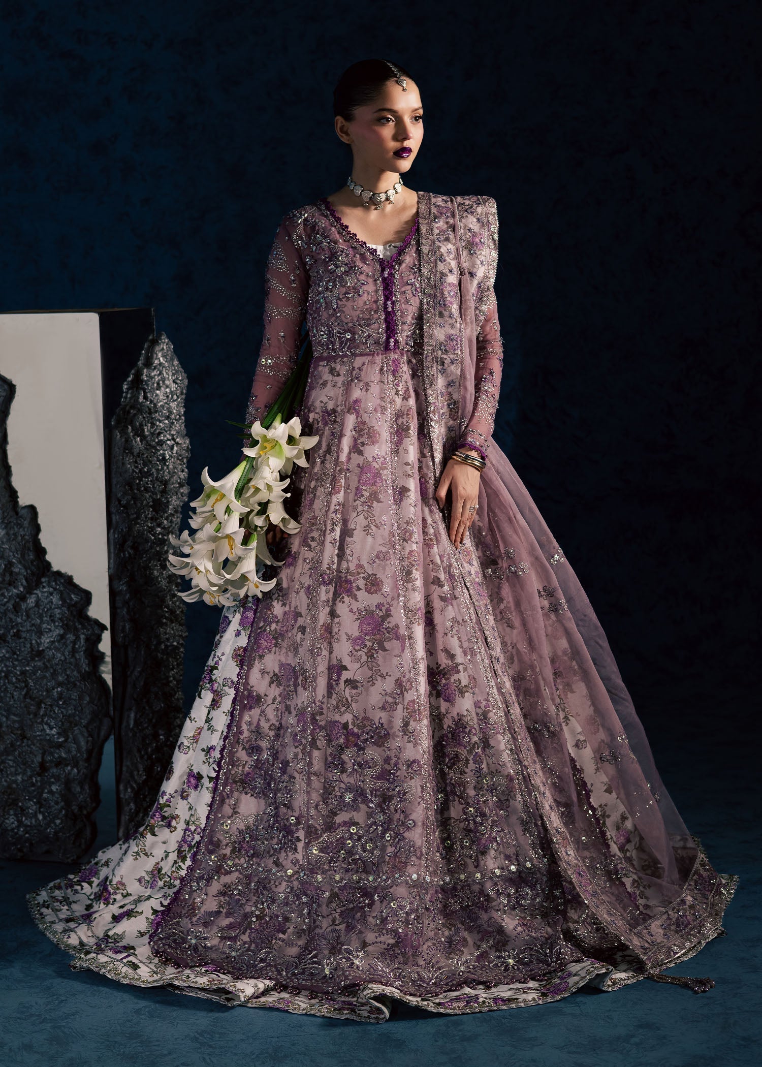 LAVINA Raw Silk Pakistani Formal Dresses