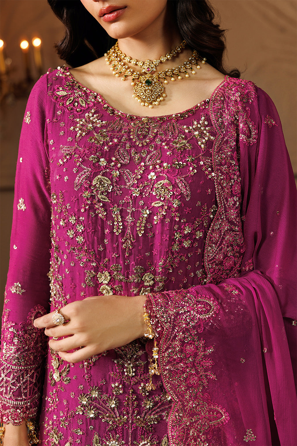 EMBER Raw Silk Pakistani Formal Dresses