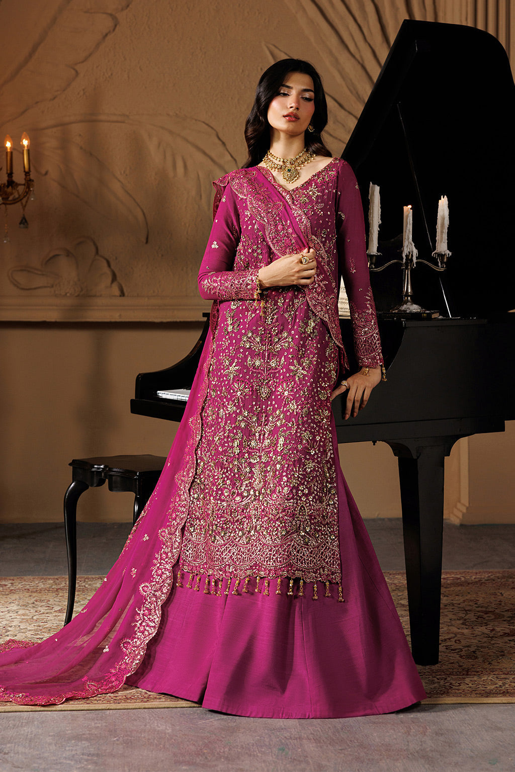 EMBER Raw Silk Pakistani Formal Dresses