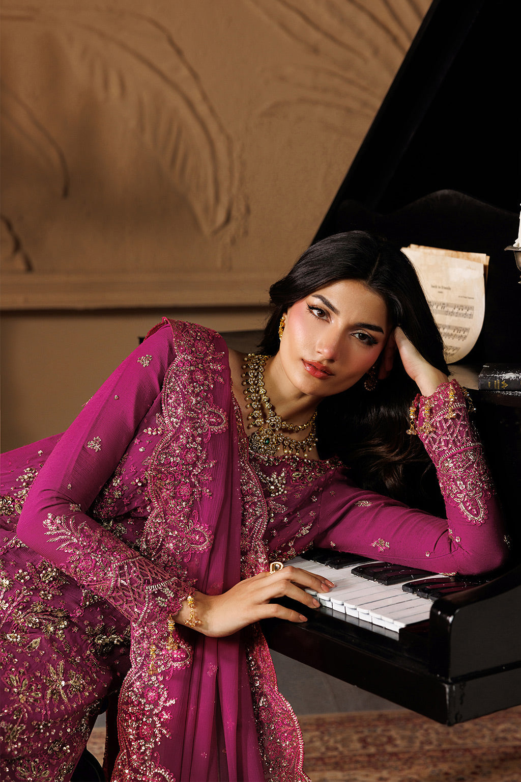 EMBER Raw Silk Pakistani Formal Dresses