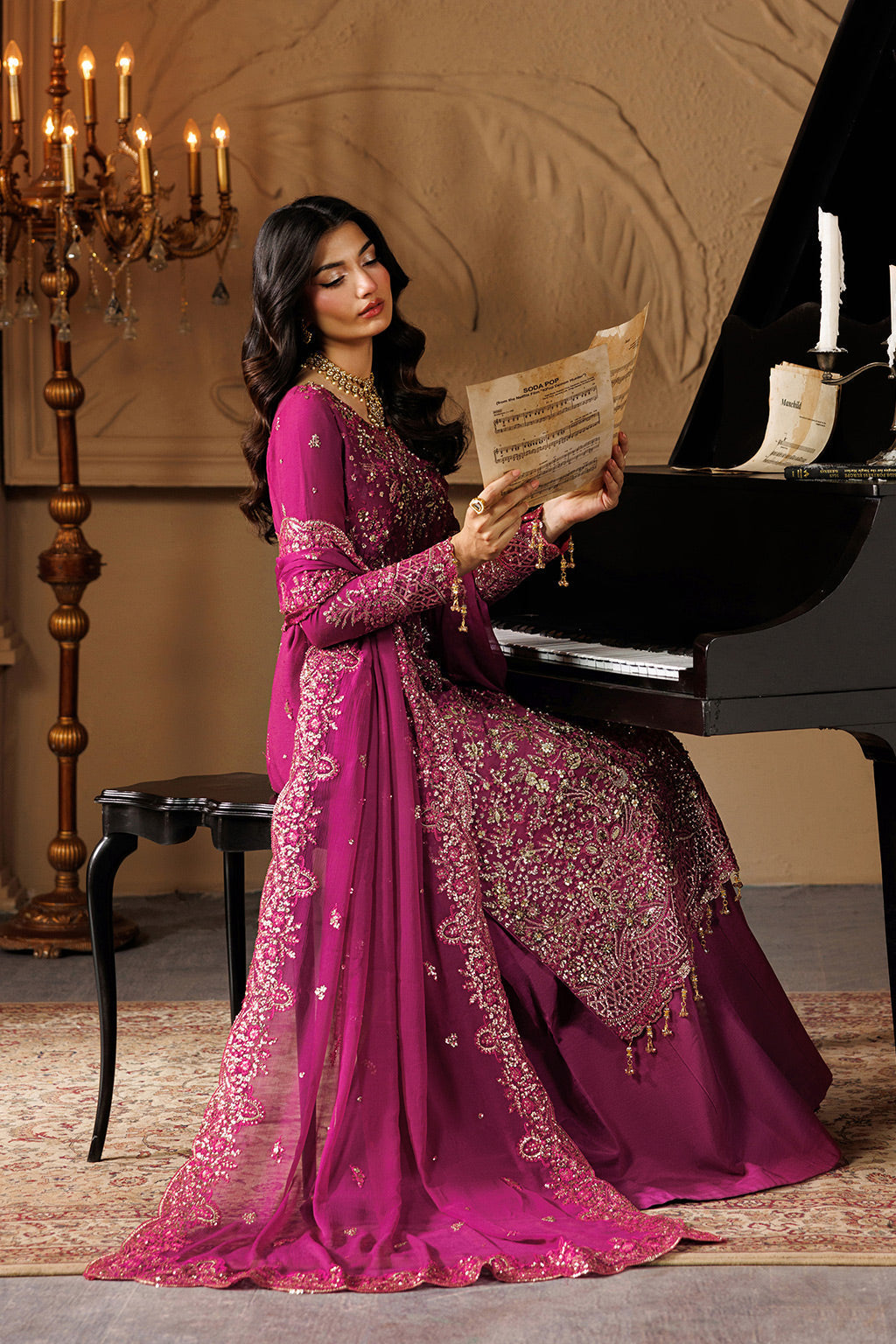 EMBER Raw Silk Pakistani Formal Dresses