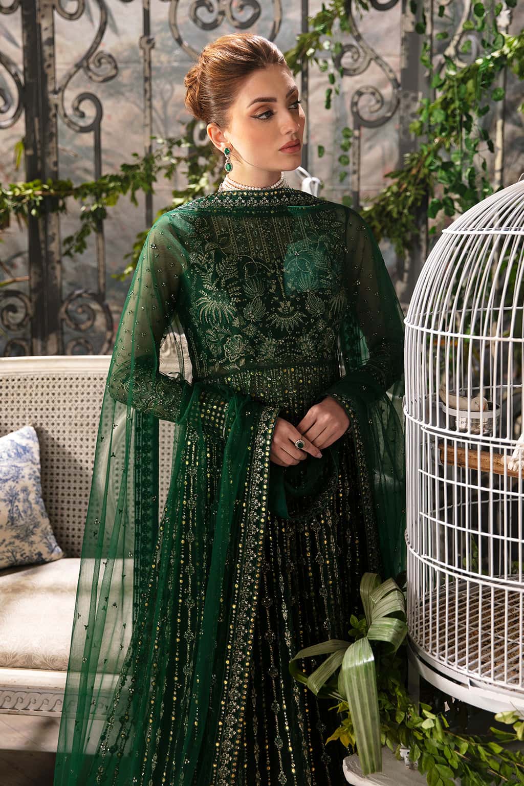 Fiora Raw Silk Pakistani Formal Dresses - Afrozeh - 4