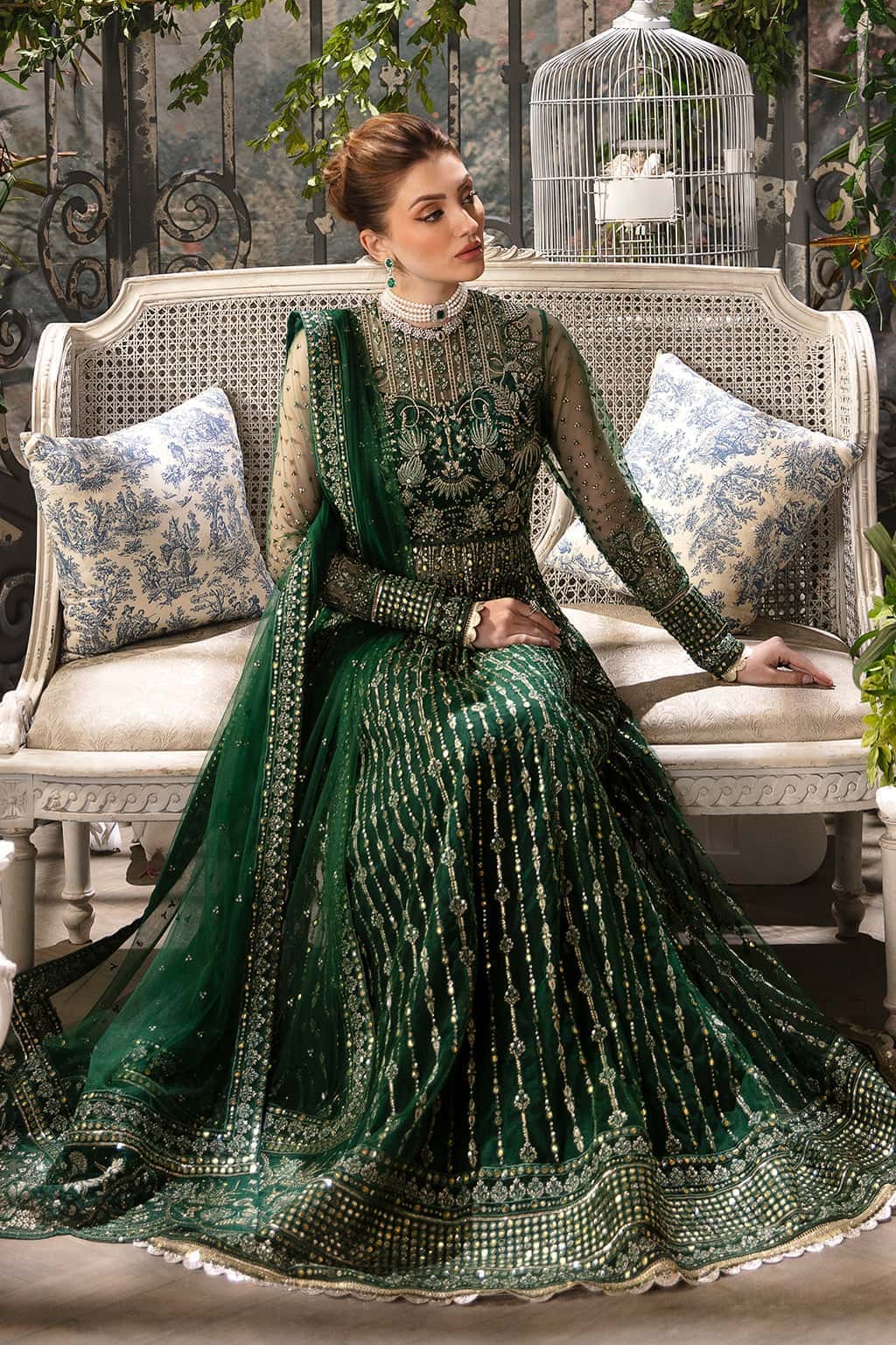 Fiora Raw Silk Pakistani Formal Dresses - Afrozeh - 5