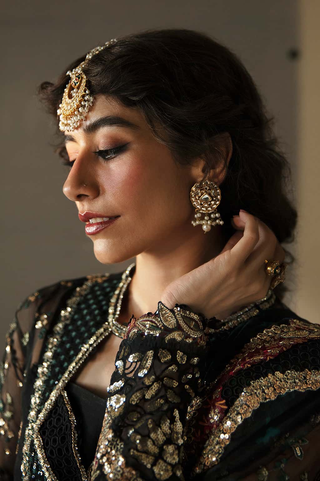 Meera Raw Silk Pakistani Formal Dresses - Afrozeh - 3
