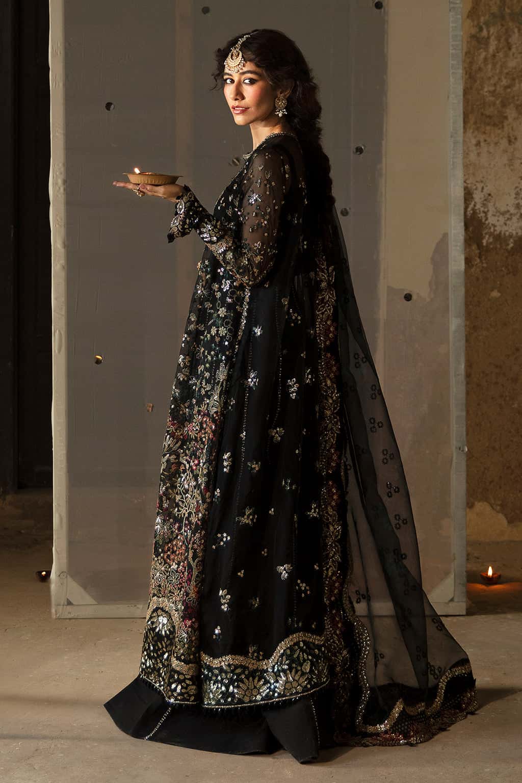 Meera Raw Silk Pakistani Formal Dresses - Afrozeh - 2