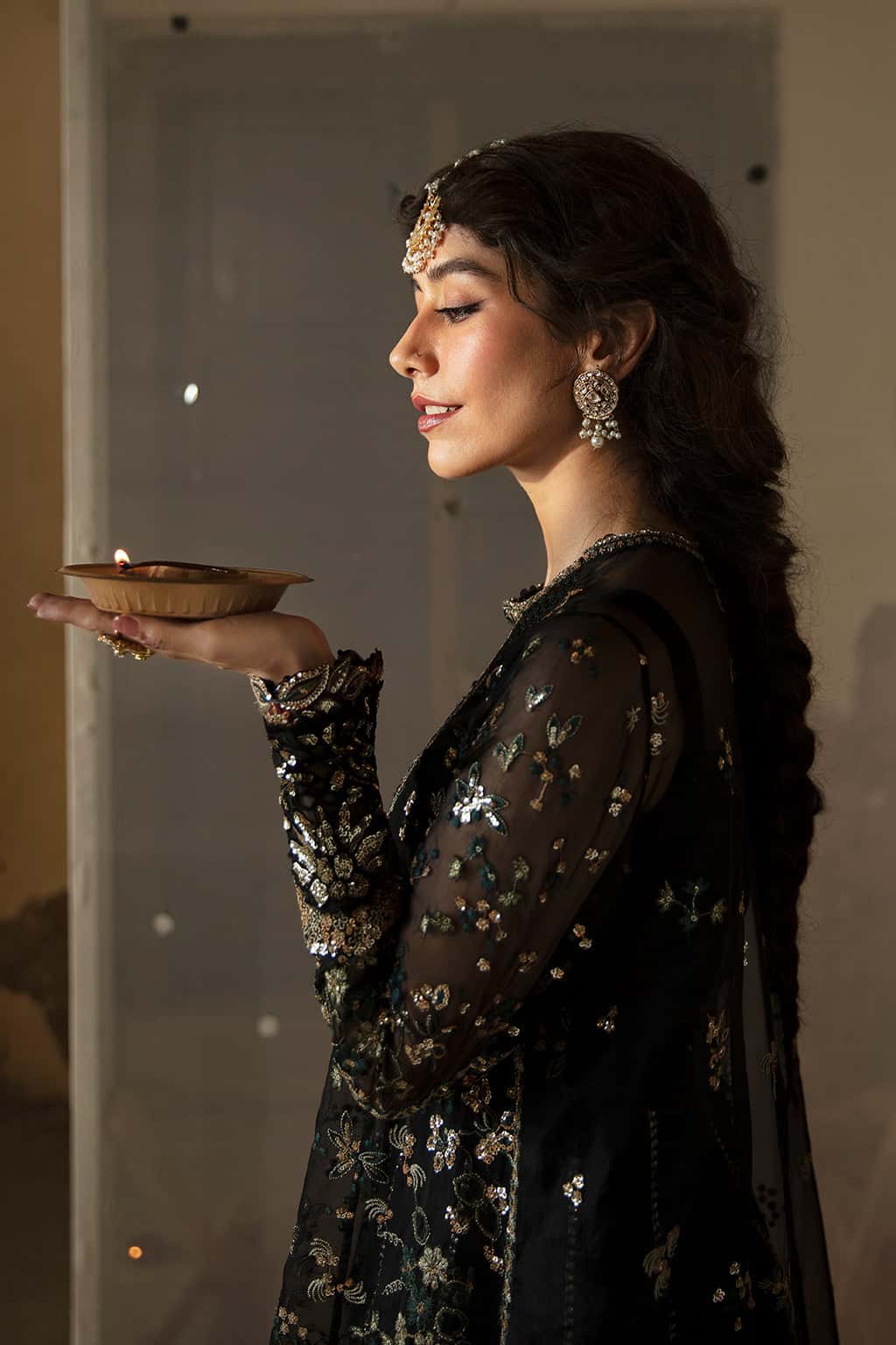 Meera Raw Silk Pakistani Formal Dresses - Afrozeh - 4