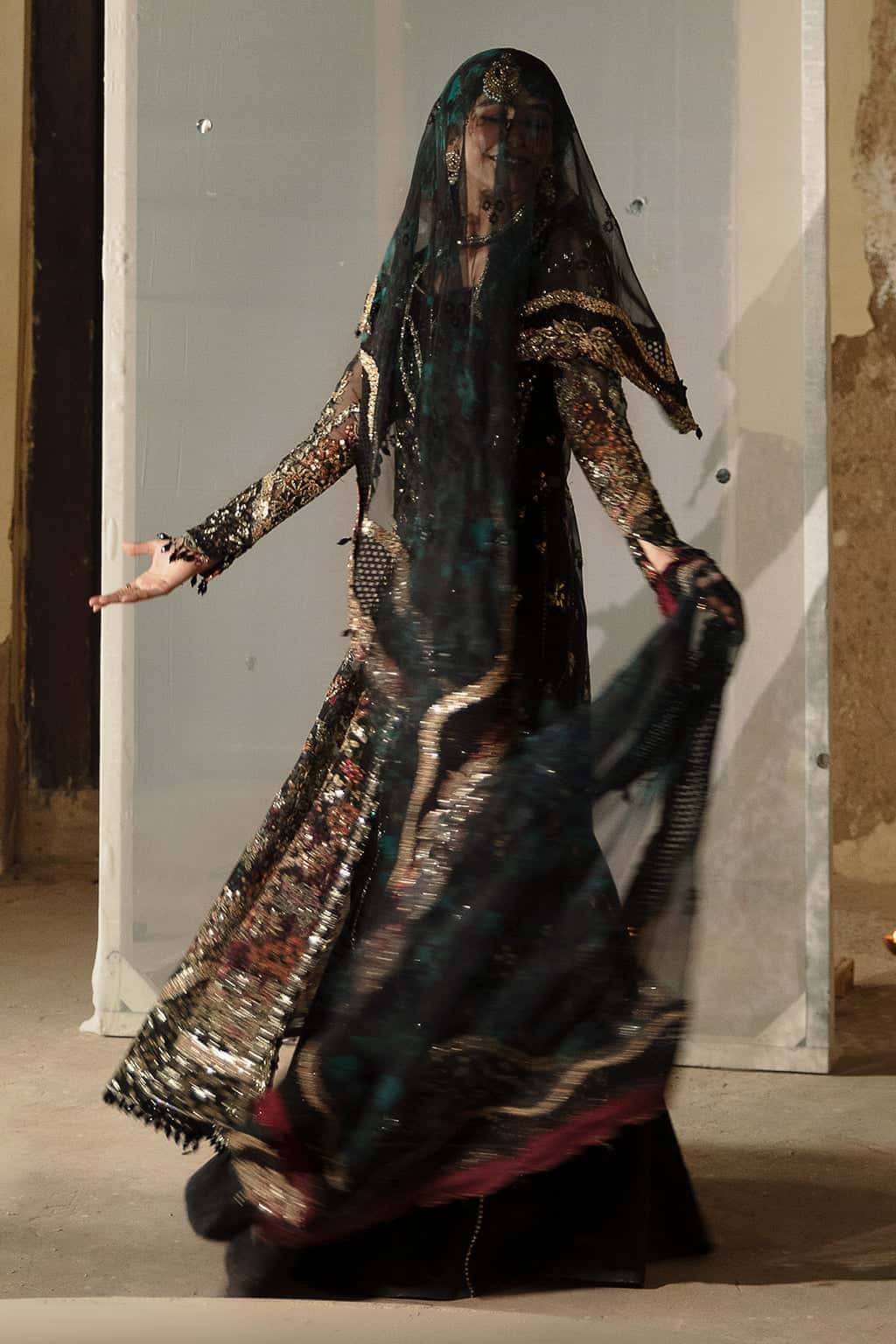 Meera Raw Silk Pakistani Formal Dresses - Afrozeh - 10