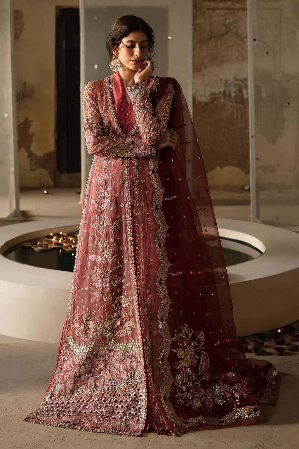 Mehreen Raw Silk Pakistani Formal Dresses - Afrozeh - 3
