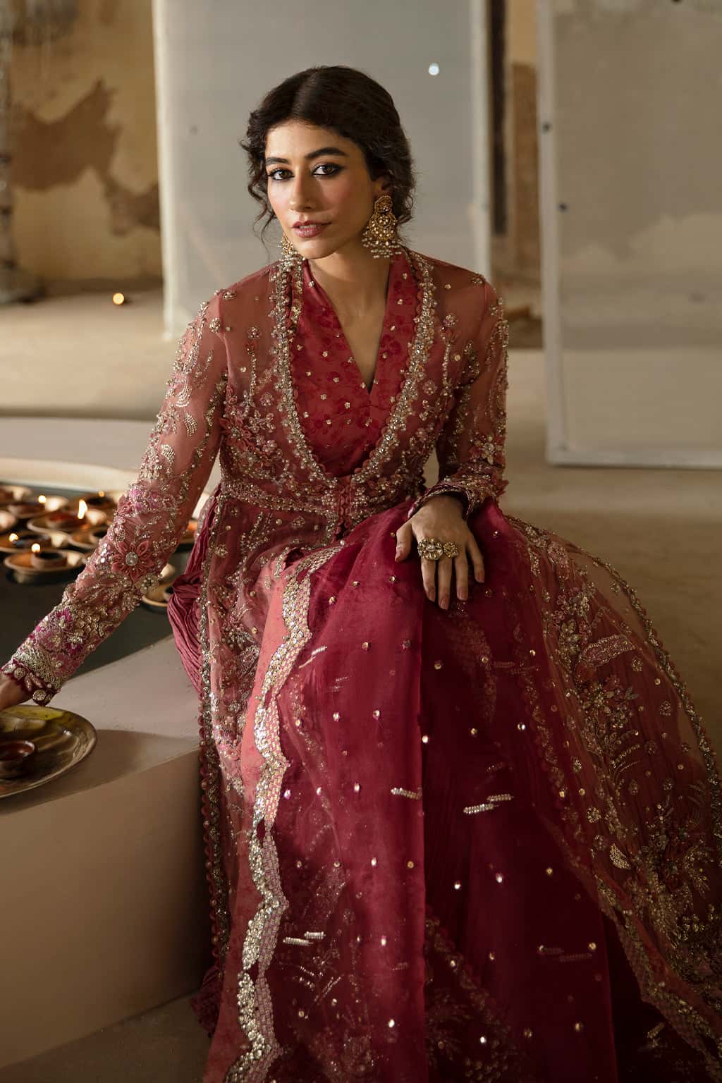 Mehreen Raw Silk Pakistani Formal Dresses - Afrozeh - 7