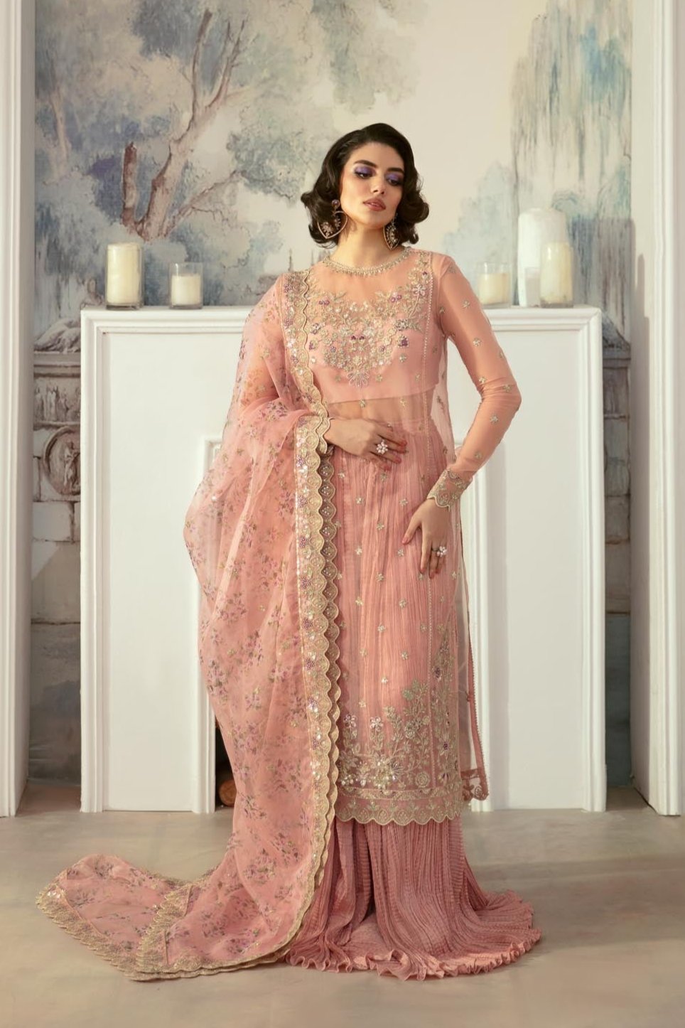 Fluer Organza Pakistani Casuals Dresses