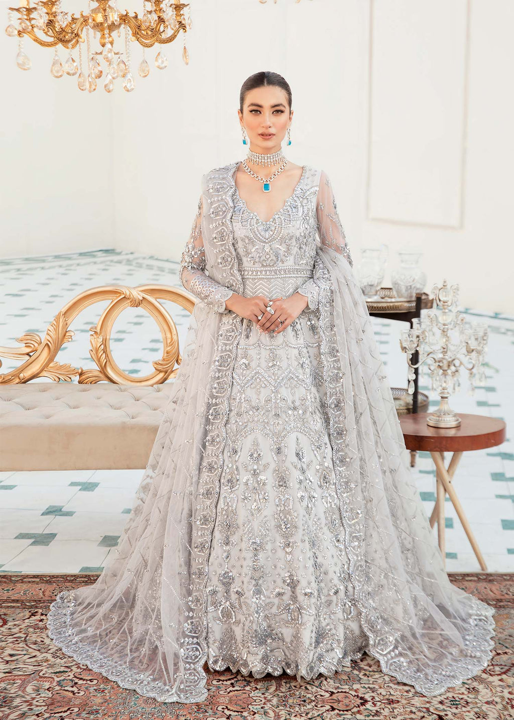 Slate Pakistani Designer Dress