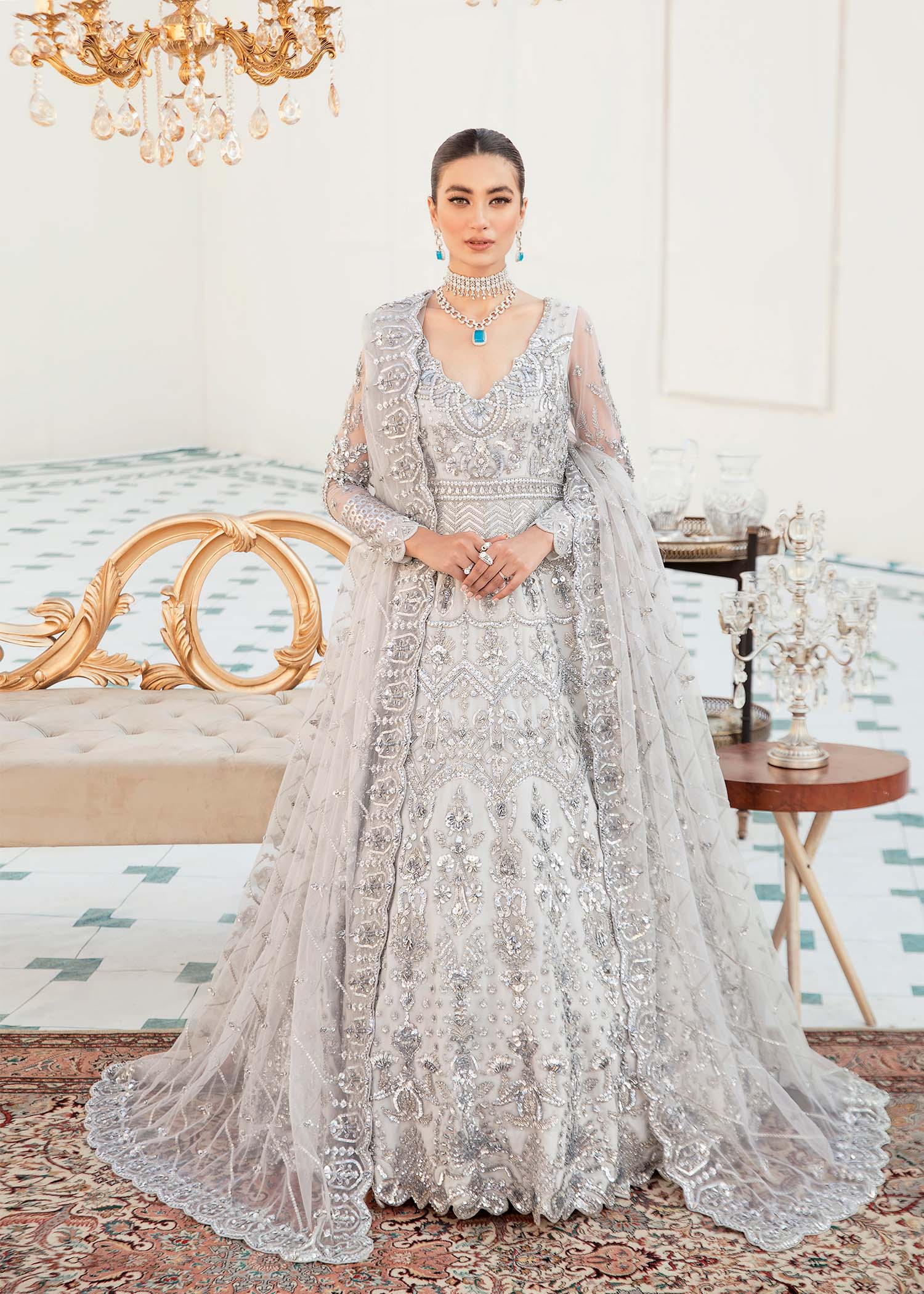 Slate Pakistani Designer Dress