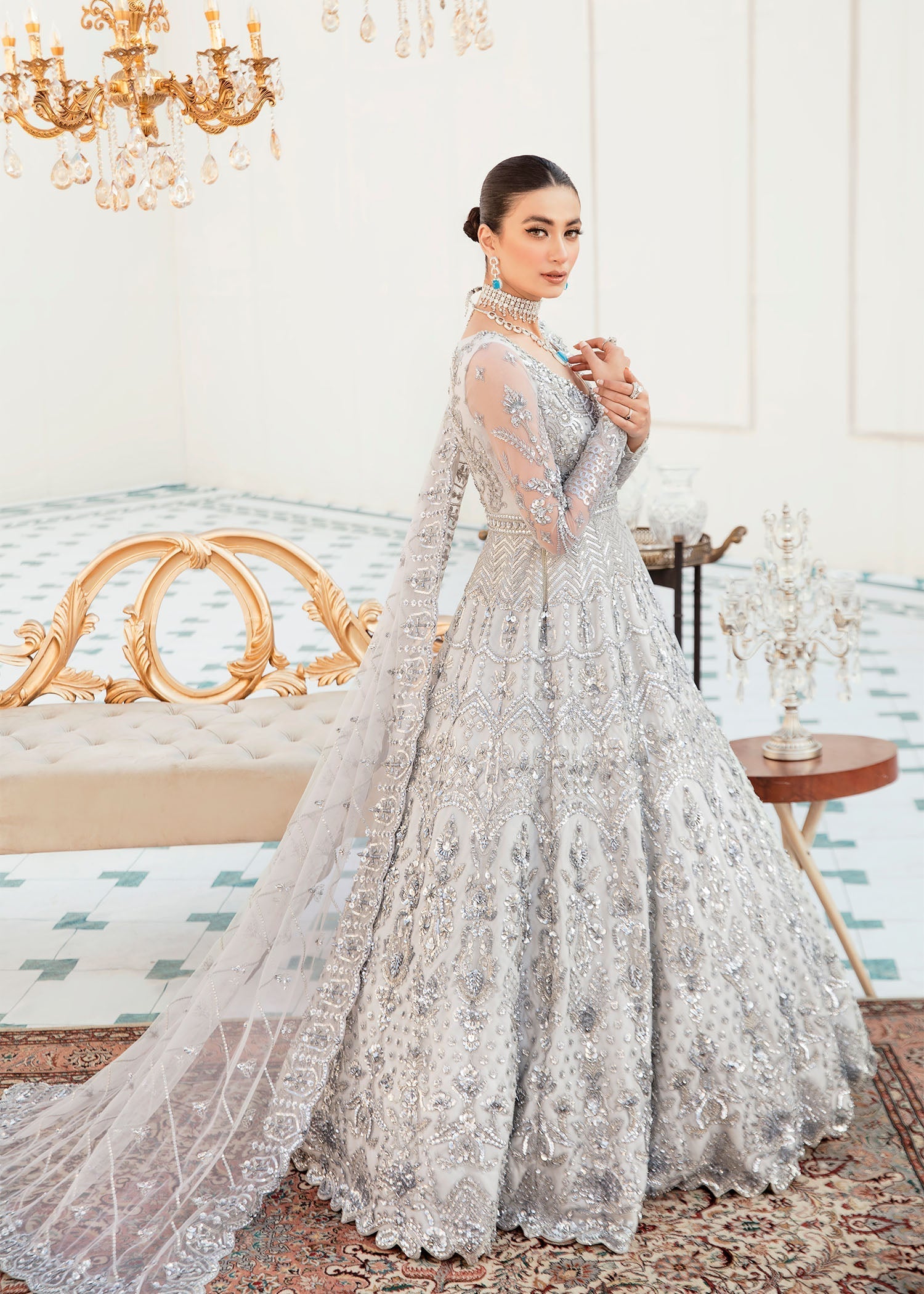 Slate Pakistani Designer Dress