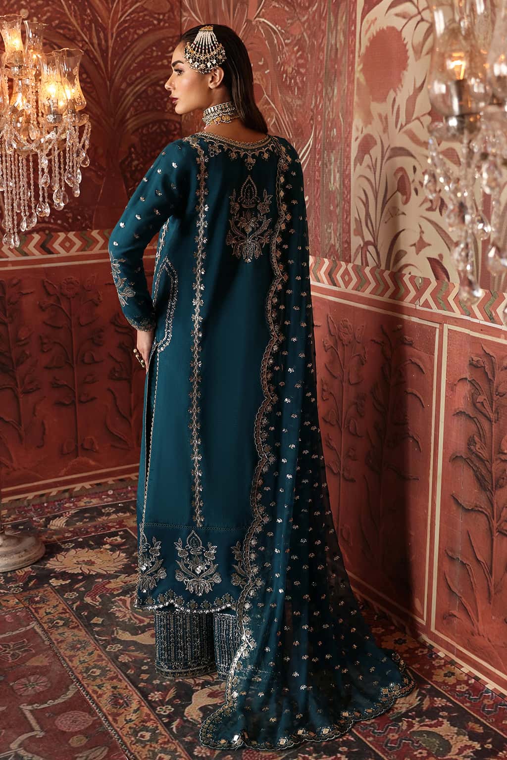 Kaira Raw Silk Pakistani Formal Dresses - Afrozeh - 2
